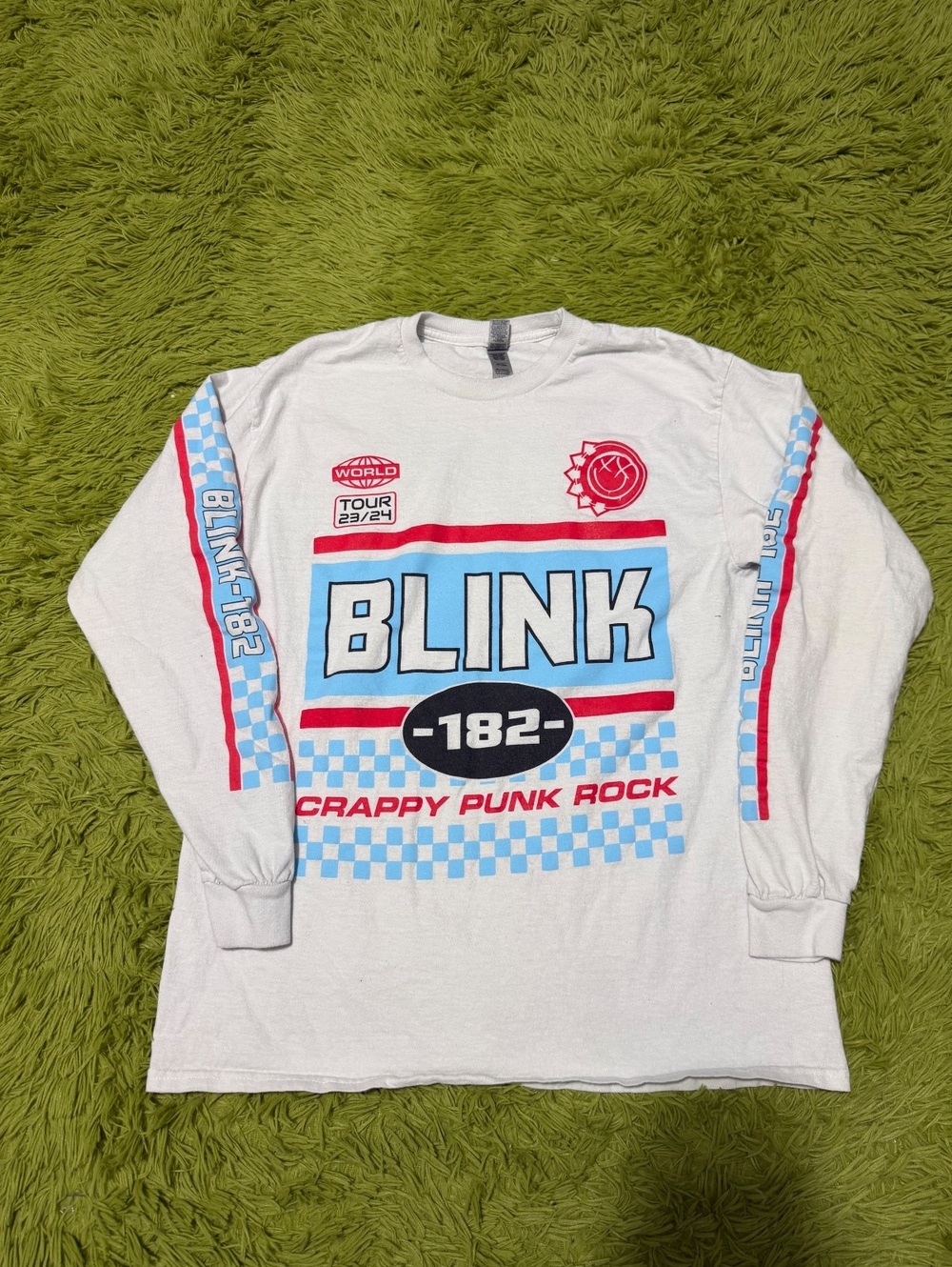 Blink 182 Crappy Punk Rock Long Sleeve Graphic Tour T-shirt Size Large